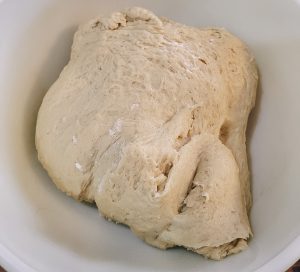 Dough before rising in a bowl