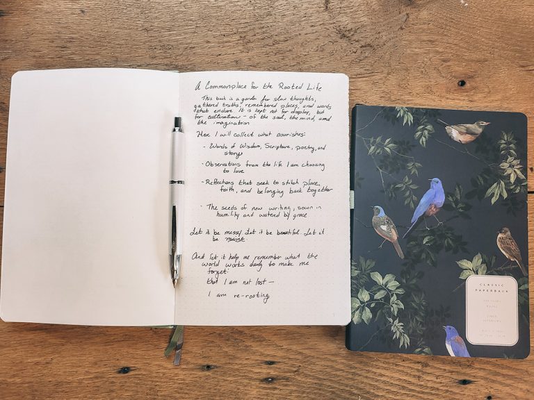 Commonplace Book and pen