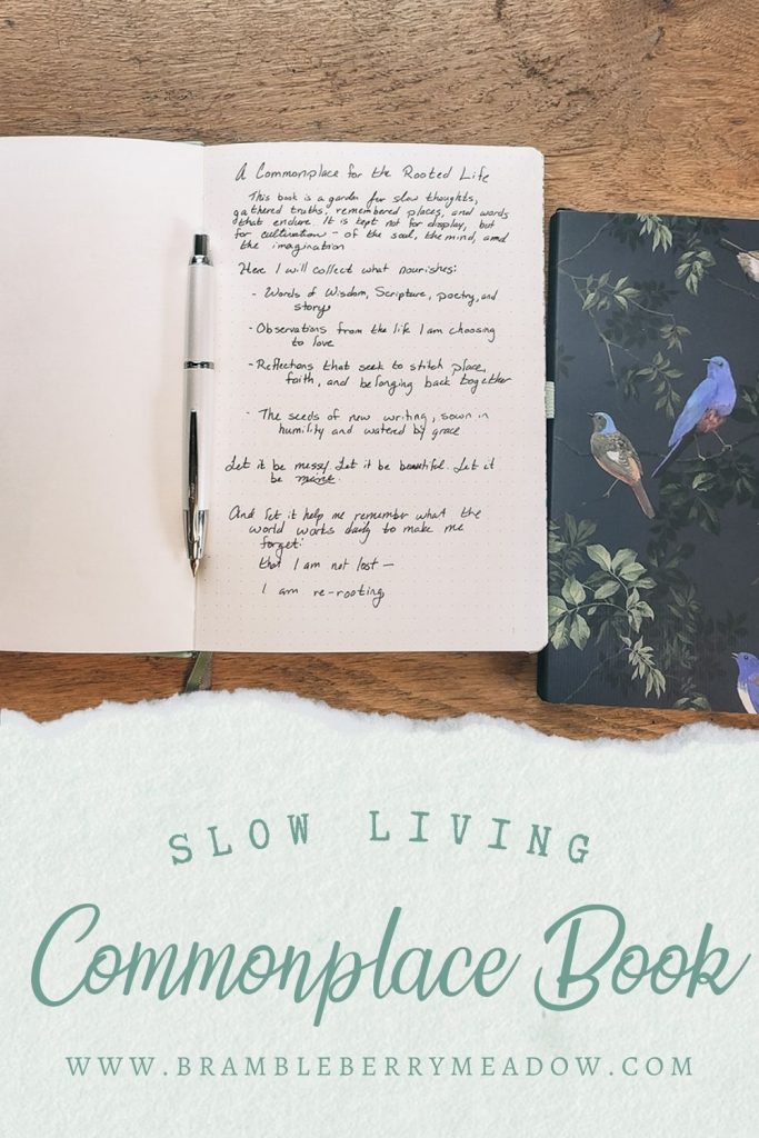 Making a Slow Living Commonplace Book
